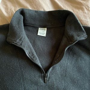 VS Pink cropped quarter zip fleece pullover